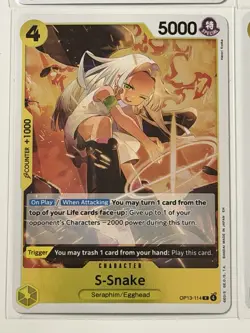 S-Snake OP13-114 Carrying On His Will 4 Foil Card Play Set Lot One Piece - Image 4
