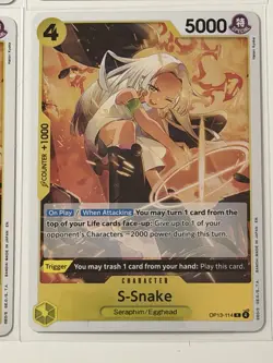 S-Snake OP13-114 Carrying On His Will 4 Foil Card Play Set Lot One Piece - Image 5