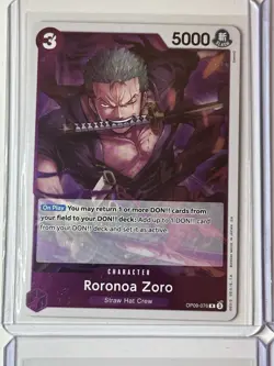 Roronoa Zoro OP09-076 Emperors Of The New World 4 Foil Card Play Set Lot - Image 2