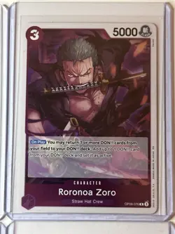 Roronoa Zoro OP09-076 Emperors Of The New World 4 Foil Card Play Set Lot - Image 3