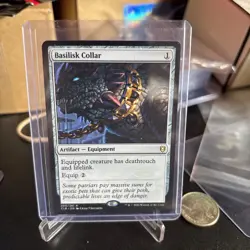 MTG Magic The Gathering Card Basilisk Collar Not Foil CLB Artifact Commander NM - Image 1