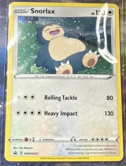 Pokemon TCG Snorlax SWSH032 Cosmos Holo Promo Card - Image 1