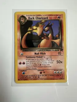 Pokemon Dark Charizard TCG Non-Holo Rare Card 21/82 Team Rocket WoTC Vintage - Image 1