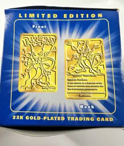 MEWTWO Burger King 23K Gold Trading Card Vintage 1999 Poke Ball Case Sealed - Image 4