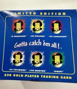 MEWTWO Burger King 23K Gold Trading Card Vintage 1999 Poke Ball Case Sealed - Image 5