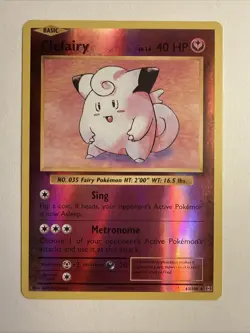Clefairy 63/108 Reverse Holo 2016 Pokemon XY Evolutions Card NM - Image 1