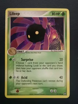 Pokemon Card Lileep 52/108 EX Power Keepers Common - Image 1