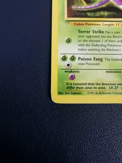 Pokemon Card Arbok 31/62 Fossil Uncommon WOTC - Image 4
