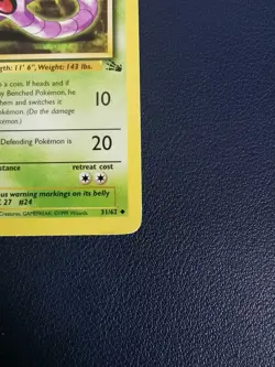 Pokemon Card Arbok 31/62 Fossil Uncommon WOTC - Image 5