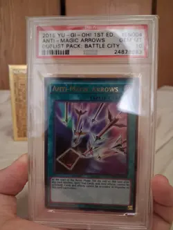 2015 Yu-Gi-Oh Anti-Magic Arrows DPBC-EN004 1st Edition PSA 10 GEM MT - Image 4
