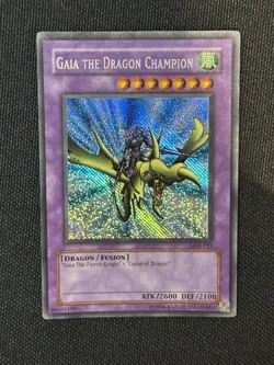 Gaia The Dragon Champion LOB-125 Original Print Secret Rare Unlimited NM YuGiOh - Image 1