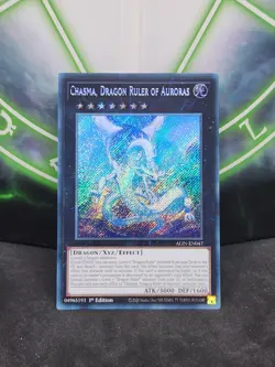 Yugioh Chasma, Dragon Ruler of Auroras ALIN-EN047 Secret Rare 1st Edition NM - Image 1