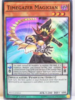 Yu-Gi-Oh 1x #012 Timegazer Magician - PEVO - Pendulum Evolution - Image 1