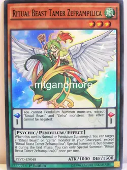 Yu-Gi-Oh 1x #048 Ritual Beast Tamer Zeframpilica - PEVO - Pendulum Evolution - Image 1