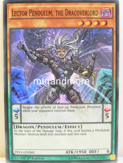 Yu-Gi-Oh 1x #060 Lector Pendulum, the Dracoverlord - PEVO - Pendulum Evolution - Image 1