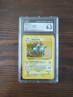 CGC 6.5 ⭐Magneton Holo⭐ Base Set 9/102 Holo Rare Pokemon Card - Image 1