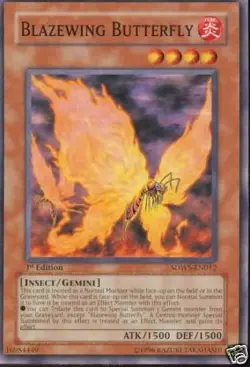 Yu-Gi-Oh 2x Blazewing Butterfly - - - SDWS - Image 1