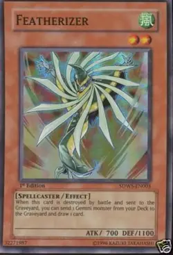 Yu-Gi-Oh 1x Featherizer - - - Super Rare - - - SDWS - Image 1