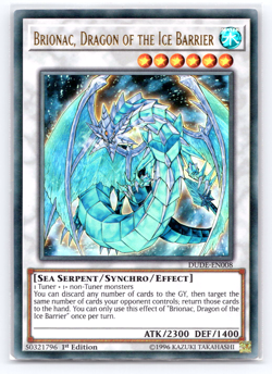 Brionac, Dragon of the Ice Barrier - DUDE-EN008 - Ultra Rare 1st Edition Yugioh - Image 1