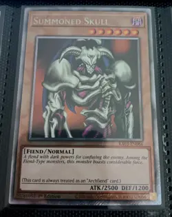 Summoned Skull Platinum Secret Rare Near Mint 1st Edition RA03-EN086 Yugioh! - Image 1