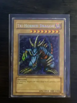 Tri-Horned Dragon LOB-000 Legend Blue Eyes 1st Edition - Image 1
