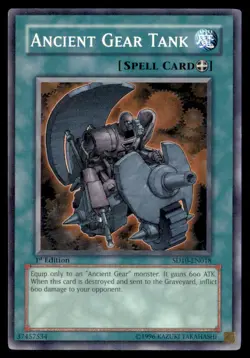 Yu Gi Oh! Ancient Gear Tank SD10 EN018 SD10 1st Edition Regular - Image 1