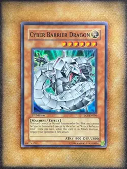 Yugioh Cyber Barrier Dragon SOI-EN006 Super Rare 1st Ed LP - Image 1