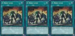 3x A Hero Lives | RA04-EN087 | SCR | 1st Ed | NM | YuGiOh - Image 1