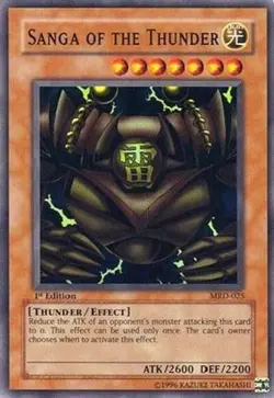 YuGiOh - Sanga of the Thunder 1st Edition [MRD - MRD-025] - NM/Super Rare - Image 1