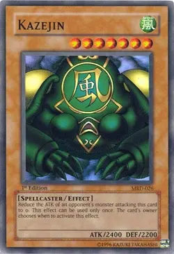 YuGiOh - Kazejin 1st Edition [MRD - MRD-026] - NM/Super Rare - Image 1