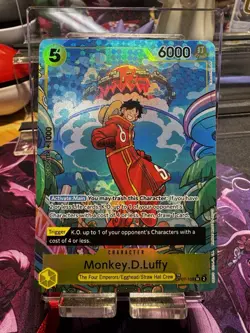 One Piece Monkey D. Luffy Op07-109 (TR) Treasure Rare Two Legends (Op08) NM - Image 2