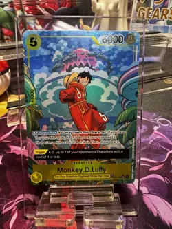 One Piece Monkey D. Luffy Op07-109 (TR) Treasure Rare Two Legends (Op08) NM - Image 3