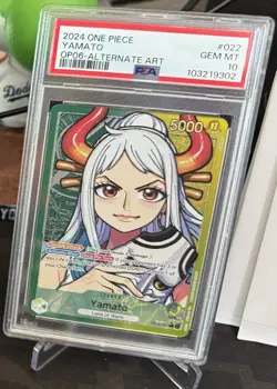 Yamato PSA 10 Alt Art Leader- One Piece OP06-022 Wings of the Captain English - Image 1