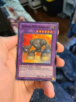 Yugioh Elemental HERO Mudballman LCGX-EN053 1st Super Rare - Image 1