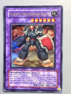 yugioh Elemental Hero Rampart Blaster EEN-EN033 1st Edition Ultra rare Near Mint - Image 4