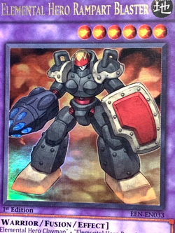 yugioh Elemental Hero Rampart Blaster EEN-EN033 1st Edition Ultra rare Near Mint - Image 5