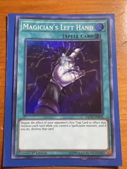 Yugioh Magician's Left Hand INCH-EN058 Super Rare 1st Edition - Image 1