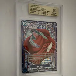 Buggy SILVER SP OP09-051 The Azure’s Sea Seven BGS 10 English One Piece TCG - Image 1