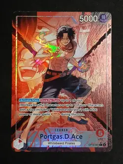 One Piece Portgas.D.Ace (Alternate Art) OP16-001 The Time of Battle Foil - Image 1
