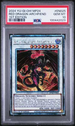 YUGIOH PSA 10 Red Dragon Archfiend QCSR MP24 - Image 1