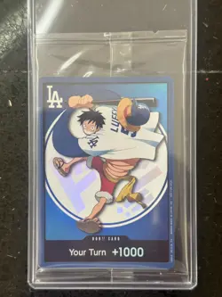 2026 ONE PIECE x Los Angeles Dodgers Monkey D. Luffy DON!! Promo Card SGA 7/2/26 - Image 1