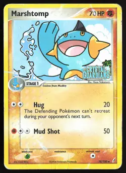 Pokemon Marshtomp - 038/100 38/100 Crystal Guardians Reverse Holo Uncommon DMG - Image 1