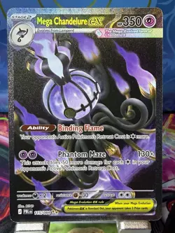 Pokemon Pitch Black Mega Chandelure EX SIR 115/084 Ready To Grade 🔥 Send It - Image 1