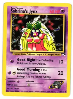 Pokemon TCG Sabrina's Jynx 59/132 Uncommon Gym Heroes Unlimited VLP - Image 1
