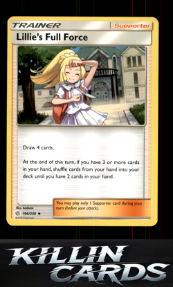 Lillie's Full Force 196/236 Pokemon Uncommon SM - Cosmic Eclipse Card NM - Image 1