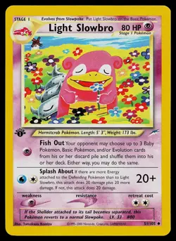 Pokemon Card - Light Slowbro Neo Destiny 51/105 1st Edition Uncommon - Image 1