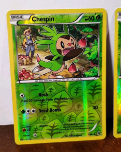 POKEMON CHESPIN 7/162, 8/162, 9/162 REVERSE HOLO SET BREAKTHROUGH LP SNORLAX ART - Image 2