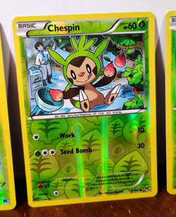 POKEMON CHESPIN 7/162, 8/162, 9/162 REVERSE HOLO SET BREAKTHROUGH LP SNORLAX ART - Image 3