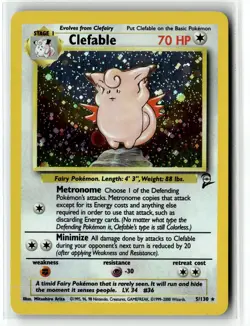 Clefable [BS2 - 005/130] Holo Rare Base Set 2 EN LP - Image 1