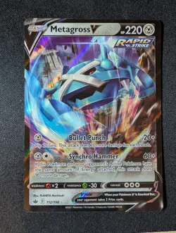 Pokemon TCG Metagross V 112/198 Chilling Reign Ultra Rare Holo NM - Image 1